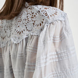 Blusa donna Polly con pizzo celeste HT0767FA D1J05E30LU MARANT ETOILE 