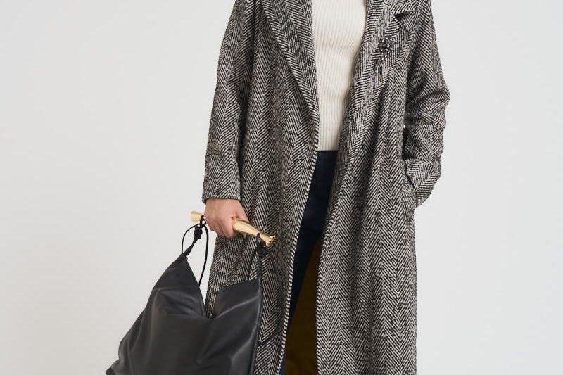 Cappotto donna doppiopetto sale e pepe 82081 NERO LOKITA MILANO 