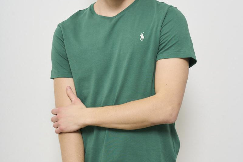 T-shirt uomo girocollo celeste 710671438 422 RALPH LAUREN 