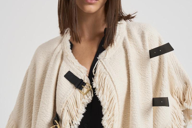 Cappotto donna midi Greya panna MA0449FB C3D04I23EC ISABEL MARANT 