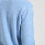 Maglia donna girocollo con ricamo celeste NEWQUEEN CAMP31 MC2 SAINT BARTH 