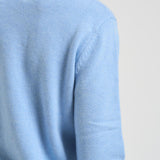 Maglia donna girocollo con ricamo celeste NEWQUEEN CAMP31 MC2 SAINT BARTH 