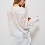 Camicia donna panna semitrasparente 13894 6060 FORTE FORTE 