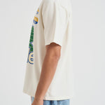 T-shirt uomo girocollo con stampa verde TT11012 VINTAGEWHITE0028 RHUDE 