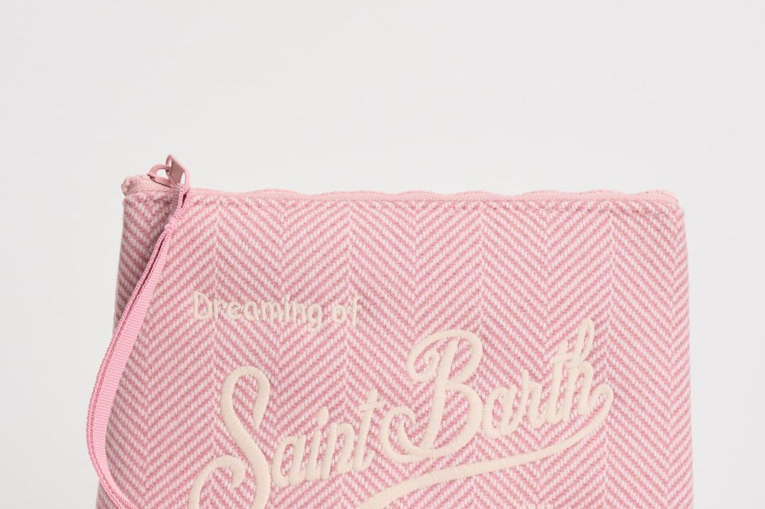 Pochette donna Aline in lana rosa ALINE WOOLHER21 MC2 SAINT BARTH 