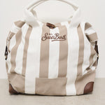 Borsa uomo a righe beige TRAVELBAG STRIPESPOPV1110EMB MC2 SAINT BARTH 