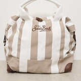 Borsa uomo a righe beige TRAVELBAG STRIPESPOPV1110EMB MC2 SAINT BARTH 