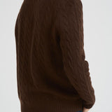 Maglia uomo a treccia marrone 710876762 029 RALPH LAUREN 