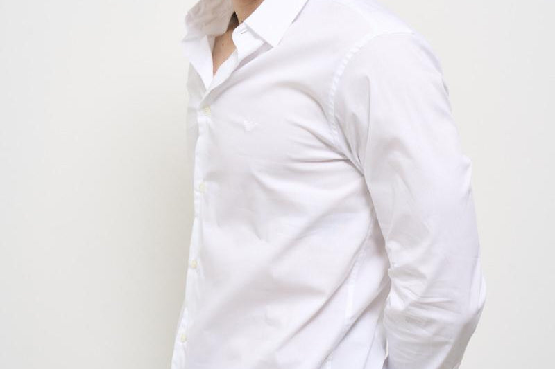 Camicia uomo bianca 8N1C09 1NI9Z0100 EMPORIO ARMANI 