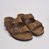 Sandalo uomo Arizona in suede marrone 1030865U DARK TEE BIRKENSTOCK 