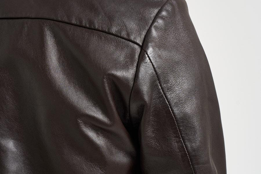 Giubbotto uomo in ecopelle moro ELVIS TANNING06 THE JACK LEATHERS 