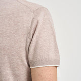 Polo uomo beige in maglia leggera M060202 114 ACCADEMIE TESSILI 