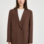 Giacca donna doppiopetto marrone 6B1044 N8029641 MONTEDORO 