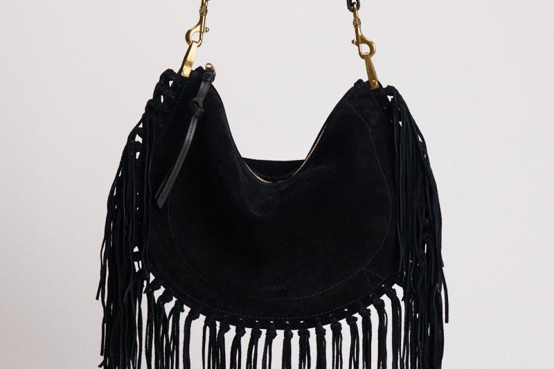 Borsa donna in suede Oskan Soft Small nera BF0066FC C3C14M01BK ISABEL MARANT 