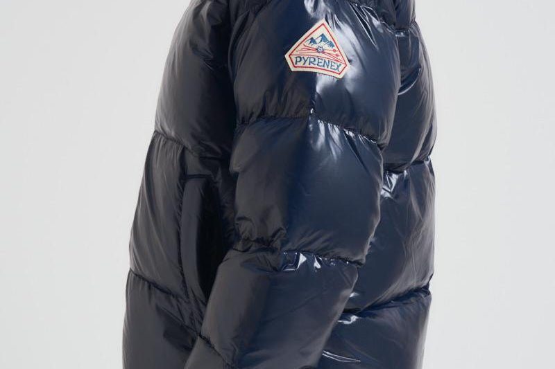 Piumino uomo corto lucido blu notte STEVE 4004 PYRENEX 