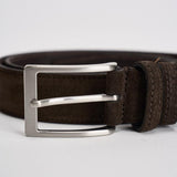 Cintura uomo in suede moro 527/35CAM MORO ACCADEMIE TESSILI 
