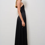 Abito donna lungo Lindsey nero 625SS6610S BLACK DANAME 