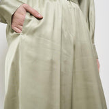 Pantaloni donna in raso salvia P04052 6638035 PESERICO 
