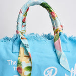 Borsa donna Colette azzurra con foulard VANITYFOULARD 09250L MC2 SAINT BARTH 