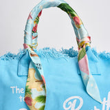 Borsa donna Colette azzurra con foulard VANITYFOULARD 09250L MC2 SAINT BARTH 