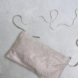 Pochette donna con strass silver YOURBESTFRIEND 019SILVER BENEDETTA BRUZZICHES 