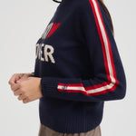 Maglia donna con stampa blu e rossa PEAK SKILOVE6141 MC2 SAINT BARTH 