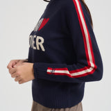 Maglia donna con stampa blu e rossa PEAK SKILOVE6141 MC2 SAINT BARTH 