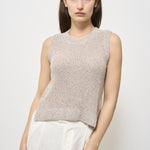 Gilet donna in maglia grigio con glitter MG000167D 2600 HERNO 