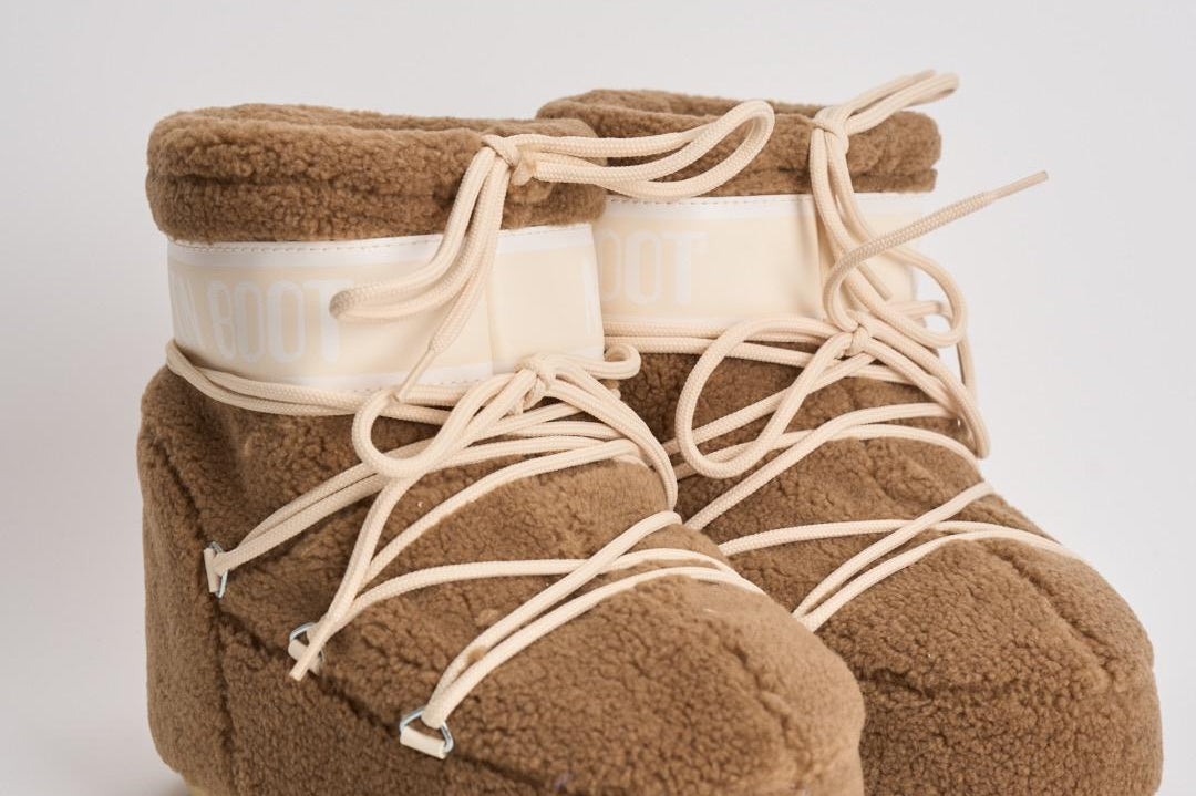 Stivale donna Icon Low in Teddy cammello 1409700 M047CAMEL MOON BOOT 
