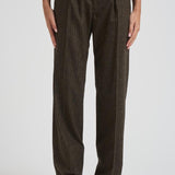 Pantalone donna Lisetta gessato marrone PA0569FA C3F01I50DZ ISABEL MARANT 