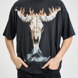 T-shirt uomo con stampa nera 100592 04STAINEDBLACK REPRESENT 