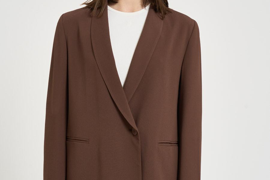 Giacca donna doppiopetto marrone 6B1044 N8029641 MONTEDORO 