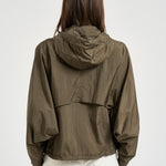 Giubbotto donna in tessuto tecnico verde oliva GI000356D 127017730 HERNO 