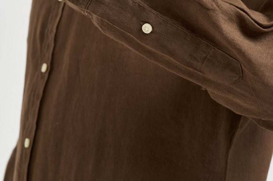 Camicia uomo in lino marrone 710968915 500 RALPH LAUREN 