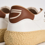 Sneakers uomo Vintage Whale bianche e marrone VINTAGE BARK PURAAI 