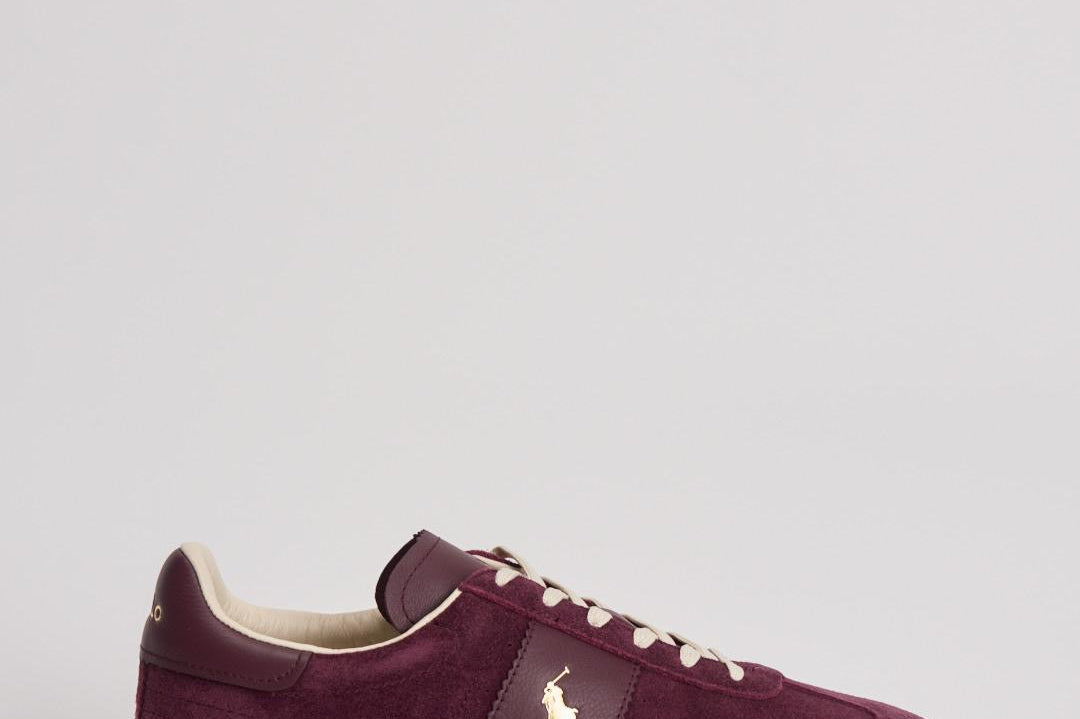 Sneakers uomo in suede e pelle bordeaux 809973707 003 RALPH LAUREN 