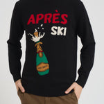 Maglione uomo girocollo nero Après ski rosso HERON APRBOTT00 MC2 SAINT BARTH 