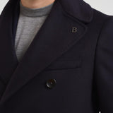 Cappotto uomo doppiopetto midi blu notte REIMS C100218 BRERAS 