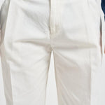 Pantalone uomo con pinces bianco MANHA 3005125120 BRIGLIA 