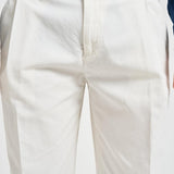 Pantalone uomo con pinces bianco MANHA 3005125120 BRIGLIA 