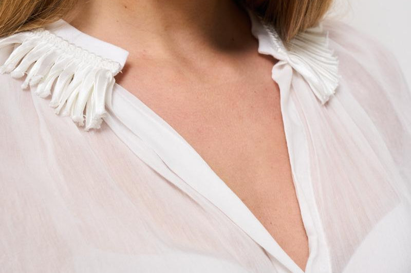 Camicia donna bohémien bianca 13898 0026 FORTE FORTE 