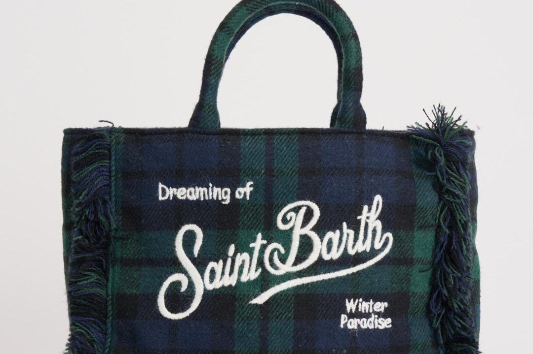 Borsa donna Vanity Mini tartan verde VANITYMNWL TART5161 MC2 SAINT BARTH 