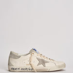 Sneakers uomo Super star bianca e grigia GMF00102 F00535911166 GOLDEN GOOSE 