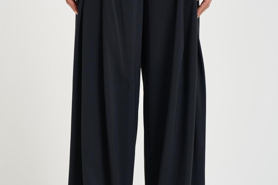 Pantalone donna gamba larga nero 26850 10BLACK RRD 
