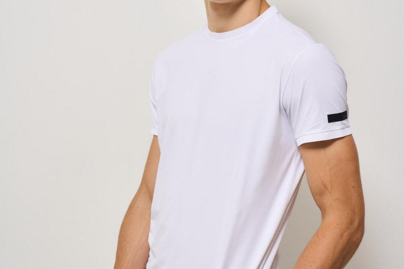 T-shirt uomo girocollo bianca 25206 09 RRD 