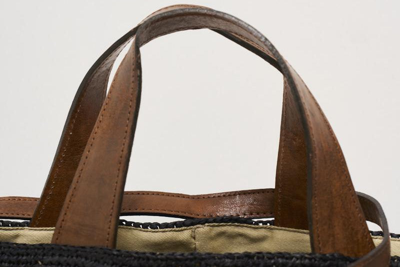 Borsa donna Mirozy in rafia nera MIROZY BLACK IBELIV 