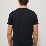 T-shirt uomo girocollo nera AU1330C 1002 ALPHA STUDIO 