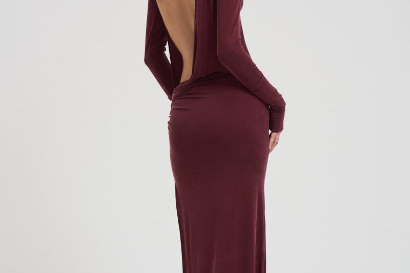 Abito lungo asimmetrico donna T180129A ROUGENOIR THE ANDAMANE 