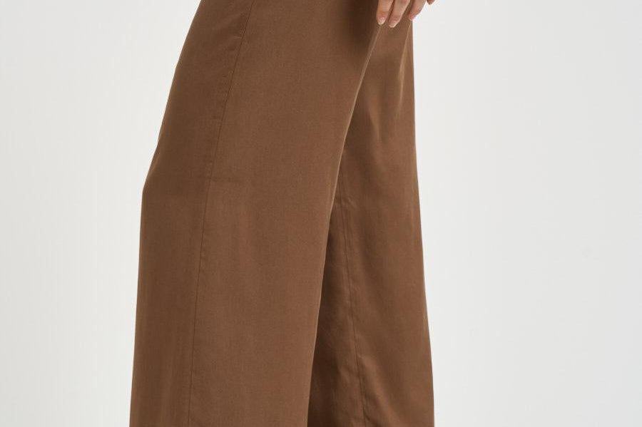 Pantalone donna Nadia Chino Palazzo marrone NADIA 150 MOCHA NINE IN THE MORNING 