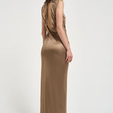 Abito donna drappeggiato tortora ABR24 229 ELISABETTA FRANCHI 